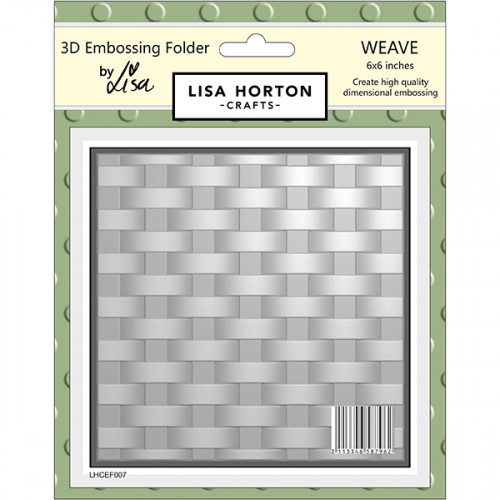 Weave Embossing Folder by lisa horton crafts LHCEF007